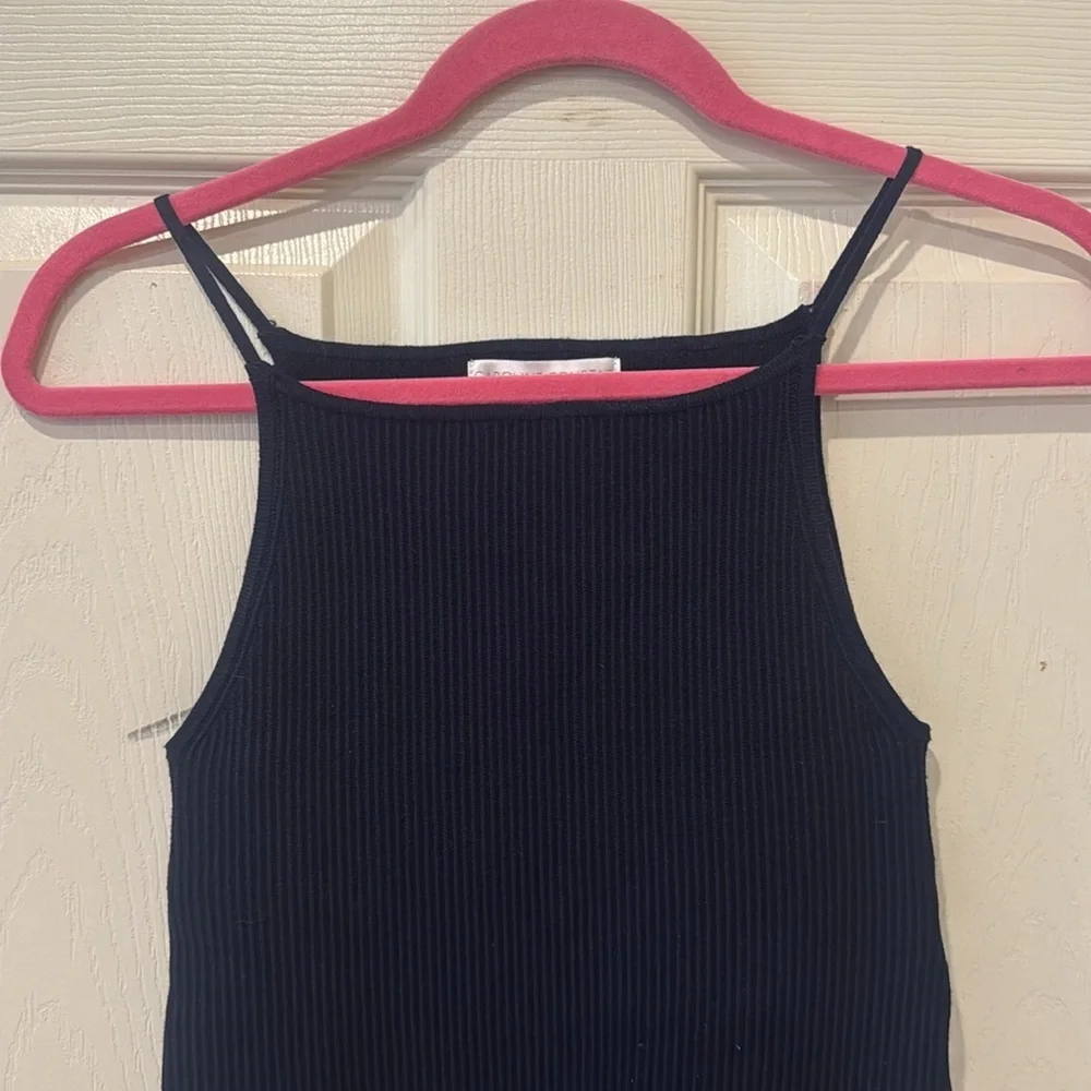 Caroline Constas NWT navy ribbed tank, XS - Picture 3 of 8